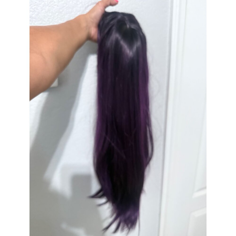 NEW 28 inch Long Ombre purple glueless wig - Picture 4 of 6